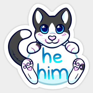 Kitty Pronouns - He/Him Sticker